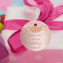 Tack för att du fick ro guld glitter gåvor etiketter