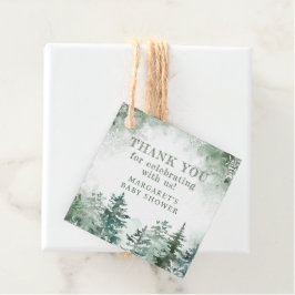 Tack för att du fick skogsknappen på vintern gåvor etiketter