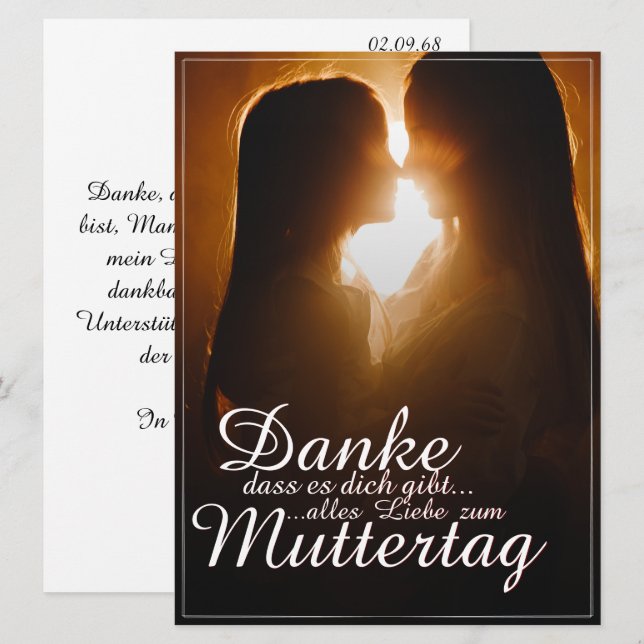 Tack för att du finns - Mors dag (Fram/baksida)
