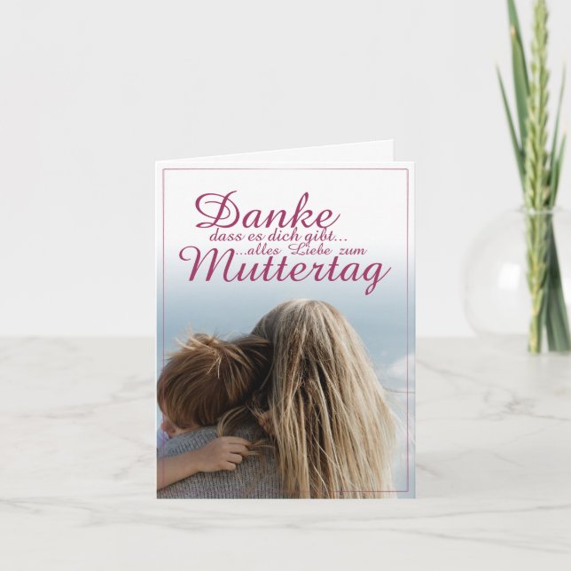 Tack för att du finns, mors dag, mamma & barn kort (Framsida)