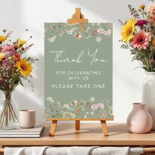 Tack för att du firade med oss Vildblomma Poster