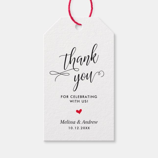 Tack för att du firar med oss, Bröllop Presentetikett (Framsidan)