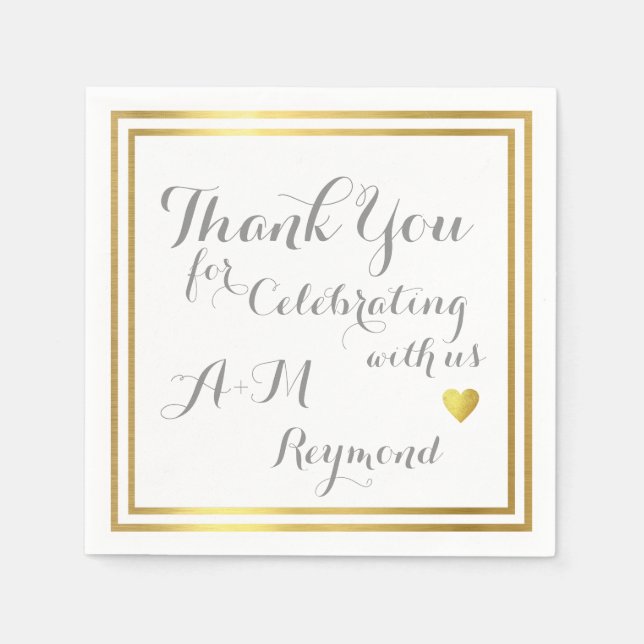 Tack för att du firar med oss pappersservett (Framsidan)