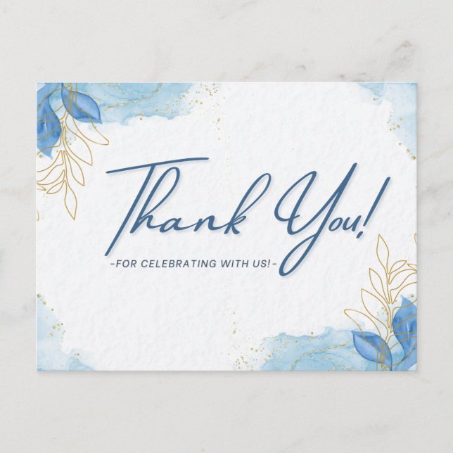 Tack för att du firar med oss vykort (Framsida)