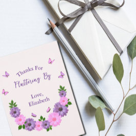 Tack för att du fladdrade förbi Fjärilsbröllopsfes Kort