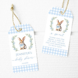 Tack för att du föredrar taggar i den blå Påskharn Presentetikett