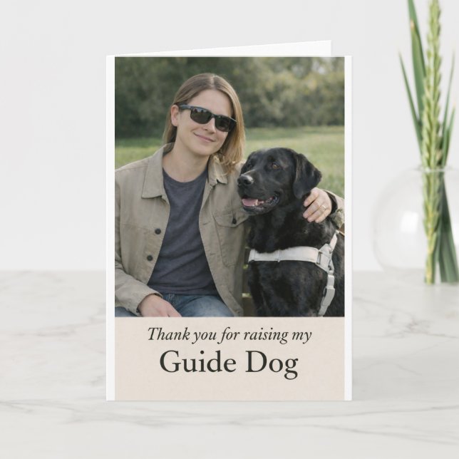 Tack för att du fostrade min ledarhund – Black Lab Kort (Framsida)
