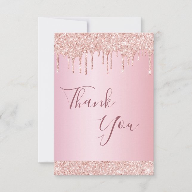 Tack för att du fyller år ro guld glitter dropp (Framsida)