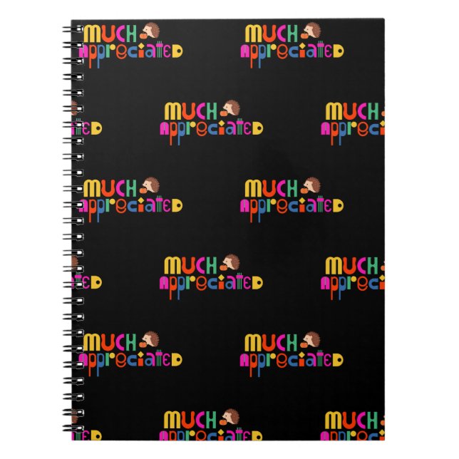 Tack för att du gav en svart färgstark bild. anteckningsbok (Framsidan)