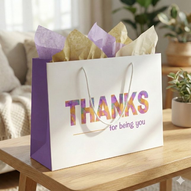 Tack för att du ger dig själv (Show your gratitude with this, "Thanks for being you" gift bag! )