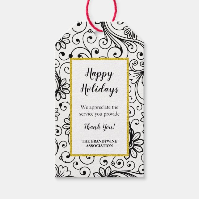 Tack för att du ger märkre till blommigtens helgda presentetikett (Framsidan)