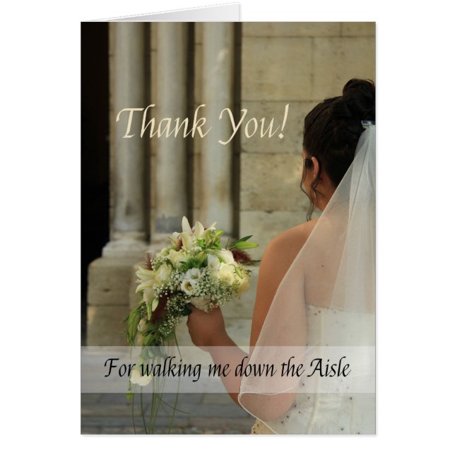 Tack för att du gick ner Aisle Hälsningskort (Framsidan)