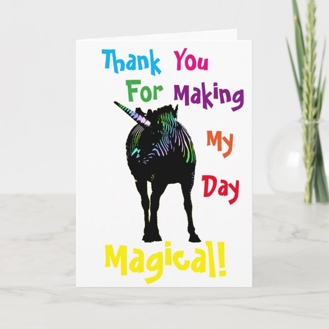 Tack för att du gör min dag magisk kort (Framsida)