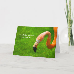 Tack för att du håller ut nacke - Flamingo Kort