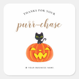 Tack för att du halloweetar roligt småföretag fyrkantigt klistermärke