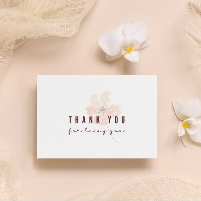 Tack för att du hälsar kort (Show your gratitude with these lovely watercolor flora, "Thank you for being you" greeting cards! )