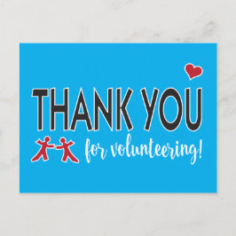 Tack för att du har arbetat frivilligt med hjärtat vykort