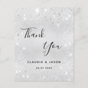 Tack för att du har bröllop silver glitter!