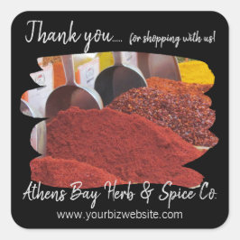 Tack för att du har bytt affärsetikett med oss fyrkantigt klistermärke