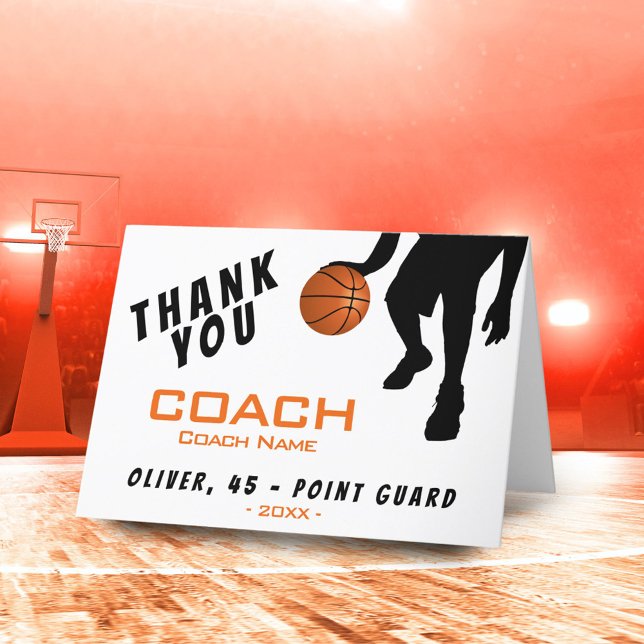 Tack för att du har Coach Basketball Player-kort (Skapare uppladdad)