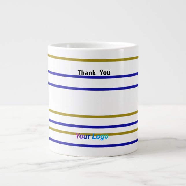 Tack för att du har elegant anpassningsbar c jumbo mugg (Framsidan)