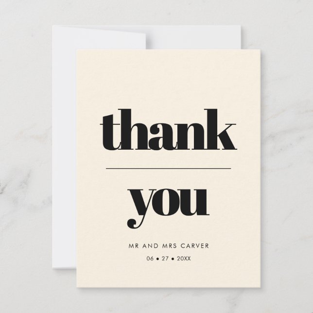 Tack för att du har en enkel elegant och chic bröl (Framsida)