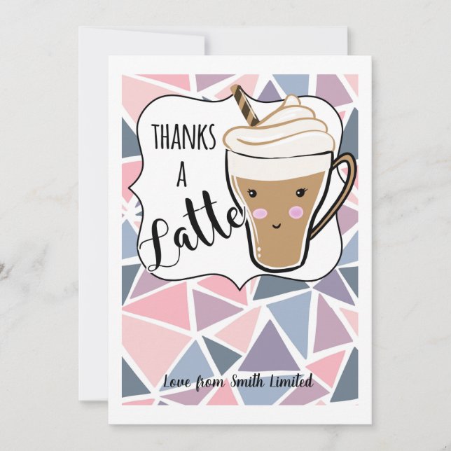 Tack för att du har en kaffeinnehavare till ett se inbjudningar (Framsida)