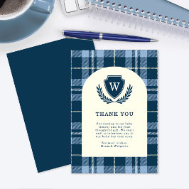 Tack för att du har ett kort för Monogram Navy Blu