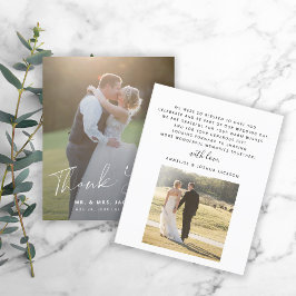 Tack för att du har ett modernt, enkelt foto bröll