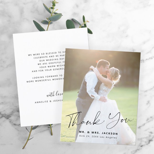 Tack för att du har ett modernt, enkelt foto bröll (Skapare uppladdad)