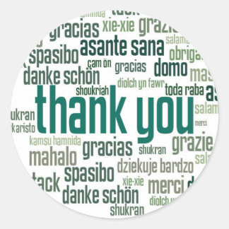 Tack för att du har färgat gröntens kuvertförslutn runt klistermärke