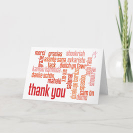 Tack för att du har färgat rött vikkort kort