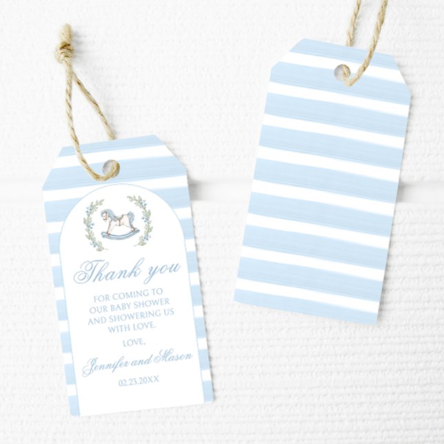 Tack för att du har fått en pojke-dusch. presentetikett (Skapare uppladdad)