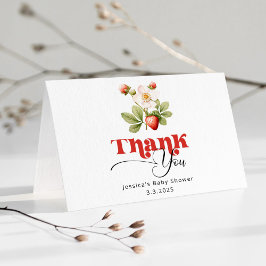 Tack för att du har fått en söt jordgubbskirdusch. kort