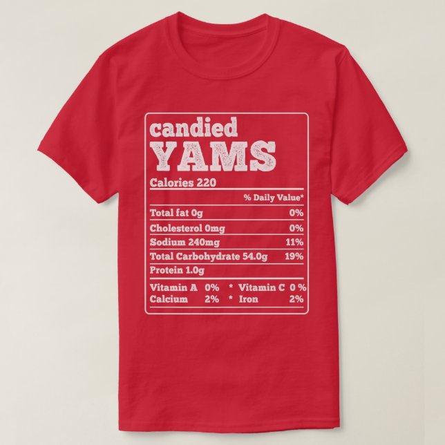 Tack för att du har hittat Yams Facts Ingredients  T Shirt (Design framsida)