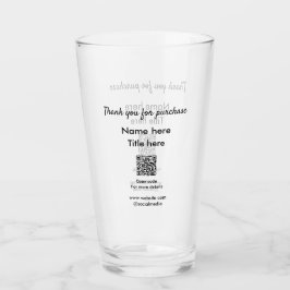 Tack för att du har köpt namn-titeln här Skanna QR Glaskopp