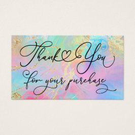 Tack för att du har köpt vätskemarmor visitkort