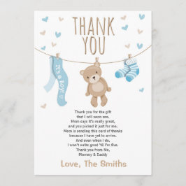 Tack för att du har kort-Nallen blå