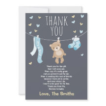 Tack för att du har kort-Nallen blå