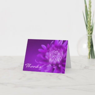 Tack för att du har lila Chrysanthemum Blomkort Kort