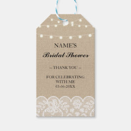 Tack för att du har Märkrn Favoriter Burlap Snöre  Presentetikett