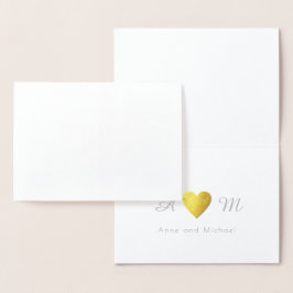 Tack för att du har monogrammat bröllop folierat kort