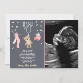 Tack för att du har Rosa för Nalle av babyskor Kort