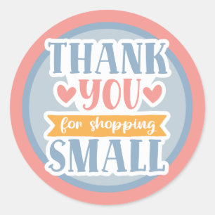 Tack för att du har shoppat litet runt klistermärke