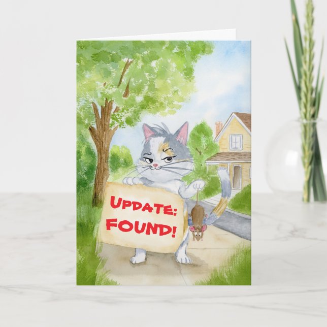 Tack för att du hittade min katt kort (Framsida)