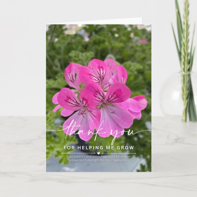 Tack för att du hjälper mig att växa kort (Framsida)