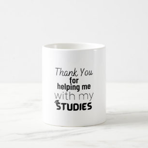 Tack för att du hjälper mig med studierna kaffemugg