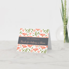 Tack för att du hjälper oss Bloom-läraren tack för