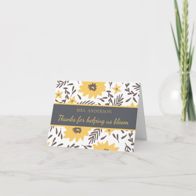 Tack för att du hjälper oss Bloom-läraren tack för (Framsida)