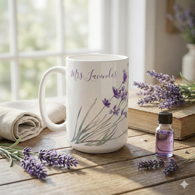 Tack För Att Du Hjälpte Mig Blomma Mugg (Thank a special teacher with this, "Thanks for helping me bloom" lavender mug! )